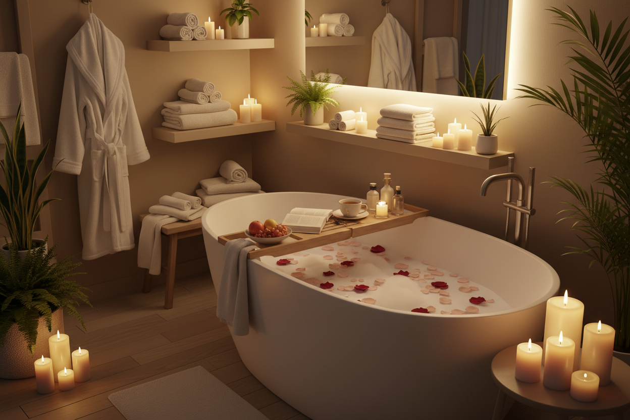 Im KOntext von Spa zu Hause - Komfort zum Wohlfühlen.Kleine Veränderungen, die den Alltag leichter, schöner und entspannter machen