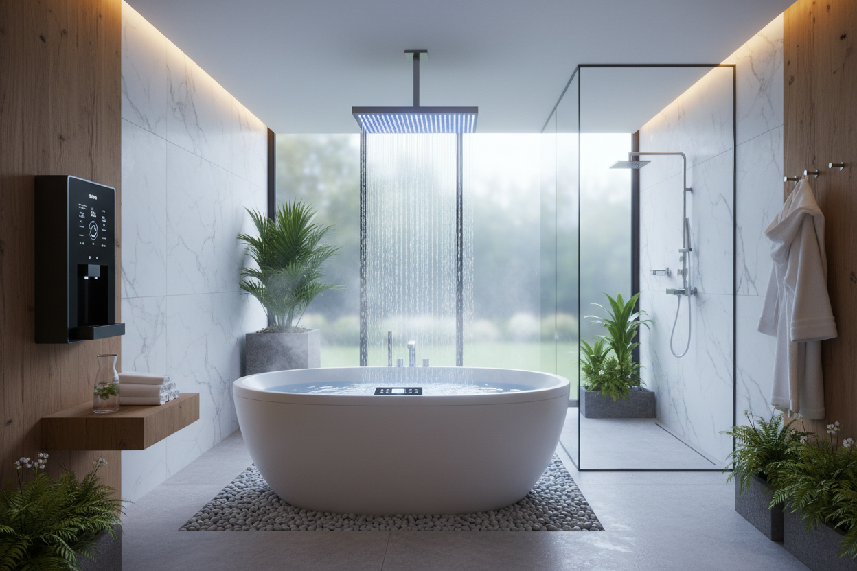 Im Kontext von Spa zu hause - Smarte Wassertechnologie trifft auf modernes Design - spürbar neu, jeden Tag